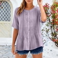 thumbnail image 2 of Cotton Linen Shirts For Women Womens Gauze Tops Linen Blouse Gauze Tunic Tops For Women Peasant Blouse Beach Vacation Tshirts Linen Long Sleeve Shirt Women Oversized Linen Shirts For Women, 2 of 9