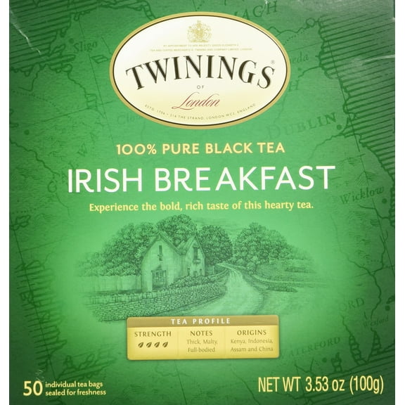 Twinings TMH1 of London Irish Breakfast Black Tea Bags, 50 Count (Pack of 1)