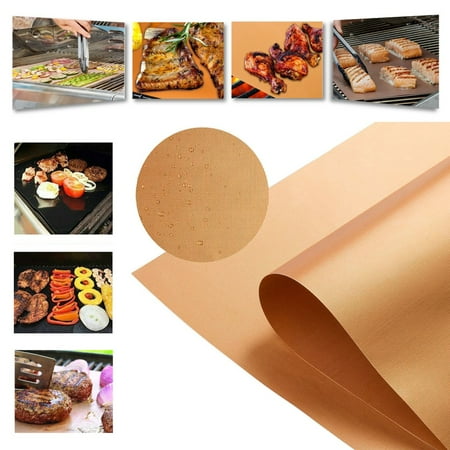 - Copper BBQ Grill Mat, 3/4/5 Pack Non-stick BBQ Grilling Bake Mats Cooking Sheet, Reusable and Easy to Clean