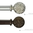 thumbnail image 6 of eTeckram 1" Double Curtain Rod with Torre Finials and holdbacks (48" to 84", Pewter), 6 of 6
