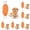 Orange 6PCS, variant on Plush Chicken Legs Make Noise Pet Dog Toys Cute Dog Plush Toys