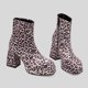 thumbnail image 2 of NECHOLOGY Botas Mujer Adulto Femenino Zapatos Botines mujer Zapatos de mujer de moda de otoño, suela gruesa, cabeza cuadrada de leopardo, tacón , cremallera lateral, botas (White, 7), 2 of 4