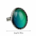 thumbnail image 6 of BGZLEU Color Plating Multi Color Change Oval Crystal Ring,Mood Ring,Stone Emotion Feeling Mood Ring,Open Adjustable Rings,Color Changing Mood Rings,Temperature-Control Rings, 6 of 9