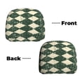 thumbnail image 6 of 2 Pce Car Headrest Cover 11×10.2in With Elastic Easy To Install Anti-Crack Stain Tear Used For Most Car Headrest Green Houndstooth Vintage Texture Hand-Drawn Sketch_2, 6 of 8