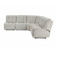 thumbnail image 2 of Global Furniture USA U6066 Cream Faux Leather 3PWR Sectionals, 2 of 5