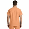 thumbnail image 4 of Yifymode Unisex V Neck Short Sleeve Medical Scrub Top, Three Pockets Lightweight Breathable Work Top Saffron 2XL, 4 of 4