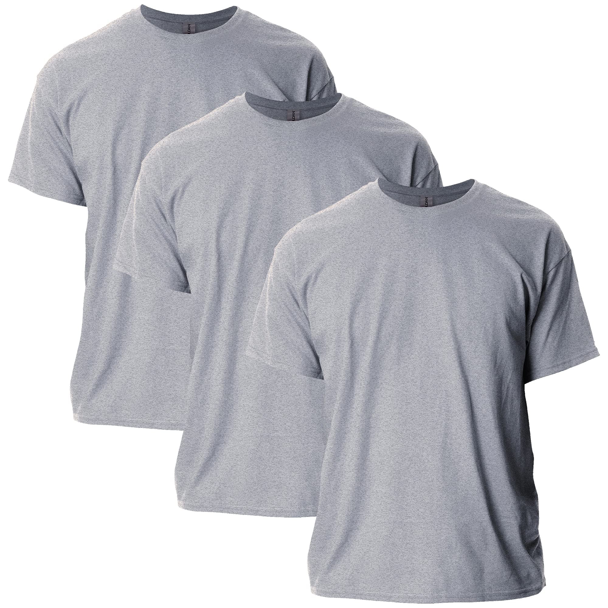 Gildan Adult Ultra Cotton T-Shirt, Style G2000, Multipack, Sport Grey 3-Pack,  Large