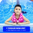 thumbnail image 2 of Gogokids Kids Swim Vest Life Jacket-Toddler Flotation Buoyancy Swimsuit Trainer Vests Swimming Aid Jacket for Boys/Girls Age 1-9 Years,Pink, 2 of 7