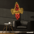 thumbnail image 2 of Glowneon Pizza Rocket Neon Sign, Pizza Store Decor, Pizza Sign, 2 of 4