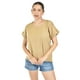 thumbnail image 1 of Blusa de lino con botones Roman Fashion /Juvenil, 0320 (Cafe) cafe CH, 1 of 5