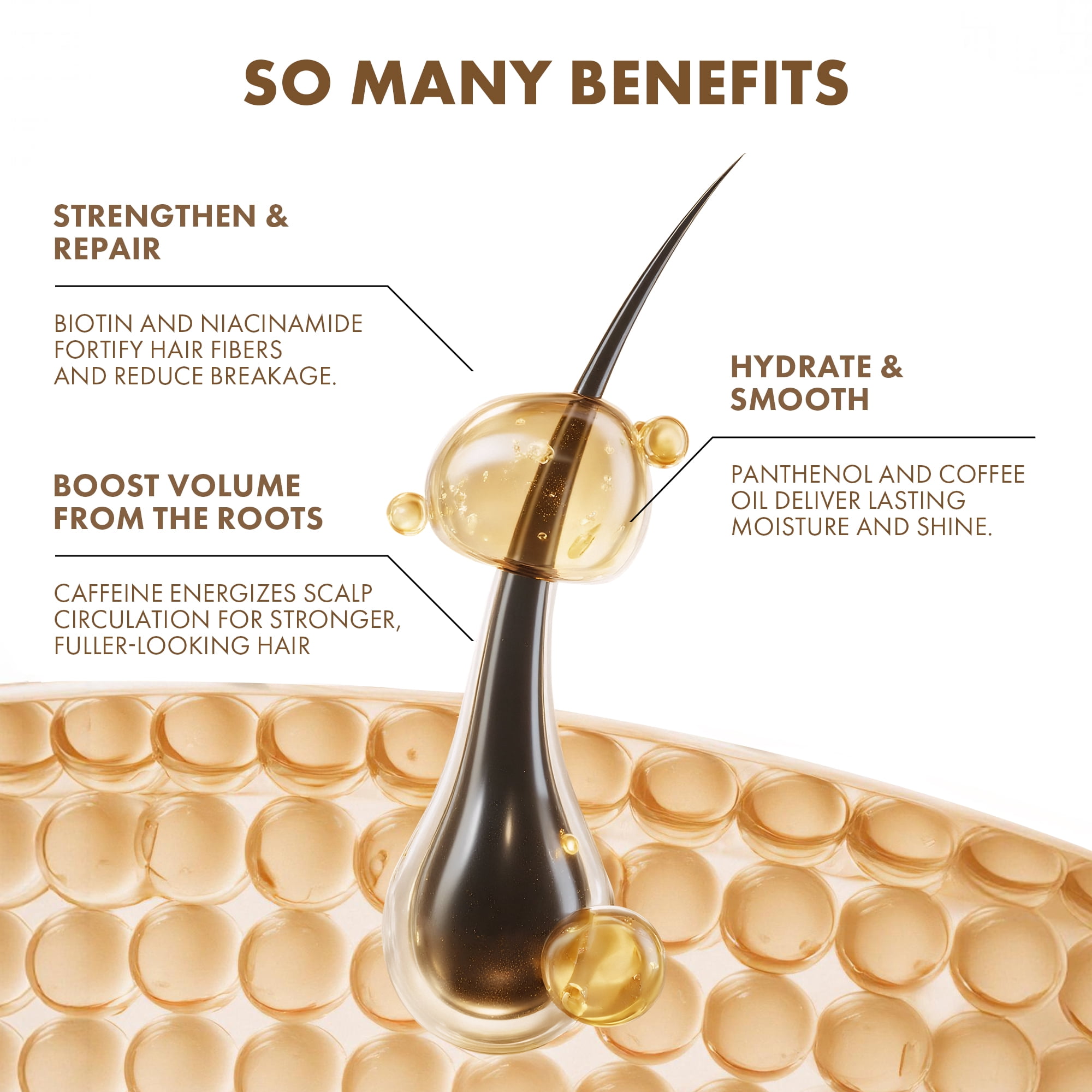 Alfheim Coffee+ Thickening Shampoo 33.8 oz, Caffeine Biotin Volumizing Shampoo for Fine or Thinning Hair, Sulfate-Free Clean Formula