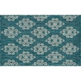thumbnail image 3 of Veranda Transitional 2' x 3' Teal and Light Gray Polypropylene Outdoor Area Rug, 3 of 7
