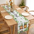 thumbnail image 3 of St. Patrick's Day Table Runner - 36 Inch Long, Kitchen Dining Table Runner Dresser Scarves, Green Gnomes Lucky Shamrocks Grey Farm Wooden Farmhouse Decor for Coffee Tables Wedding Party Banquet, 3 of 8