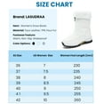 thumbnail image 7 of LASUDRAA Women's Snow Boots Warm Non-Slip Outdoor Mid-Calf Winter Boots Faux Fur Lining, White, 7 of 7