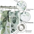 thumbnail image 4 of Eucalyptus Leaf Waffle Textured Shower Curtain, Weighted Bottom Watercolor Green Leaves on The Top Plant with Floral Bathroom Curtain Bathtub Home Decor Waterproof Fabric with Metal Hooks, 4 of 6