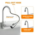 thumbnail image 2 of GELUOXI 39.3*19.6 in Stainless Steel Utility Sink, single bowl with left drainboard, pull-out faucet, hot/cold pipes, drawer, for indoor/outdoor use in kitchens, laundry rooms, or farmhouses, 2 of 10