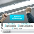 thumbnail image 5 of Luxrite 4FT T8 LED Tube Light, Ballast and Ballast Bypass, 13W, 5000K Bright White, F32T8, Damp Rated 4 Pack, 5 of 6