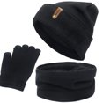 thumbnail image 3 of Juego de guantes de bufanda de gorro de invierno 3 en 1, forro interior de vellón cálido térmico de invierno, gorro de gorro de cuello cálido, guantes Sunnimix  Sombrero Bufanda y Guantes, 3 of 5