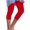 Red, variant on High Waisted Yoga Cropped Leggings For Women Stretchy Gym Workout Pants Tummy Control Activewear Summer Fitness Trousers Black