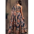 thumbnail image 4 of Women's Wear Beautiful Indian Pakistani Designer Stitched Blouse Skirt Dupatta Choli ( Blue, XL - 44 ), 4 of 7
