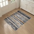 thumbnail image 3 of ODIKA 3'x5' Washable Area Rug Striped Vintage Door Faded Lines Border Stripe Doormat for Hallway, Laundry Room, Non-Slip, Flatweave, Easy Care, 3 of 7