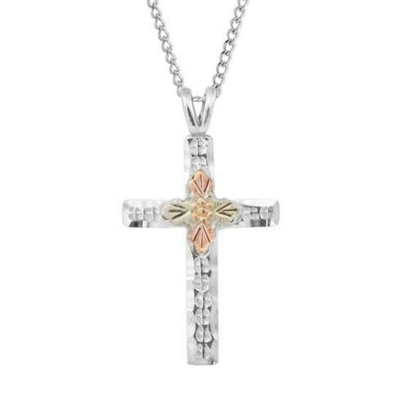 Mt.Rushmore Black Hills Silver Cross Necklace