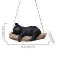 thumbnail image 2 of Hi-Line Gift Ltd. Suspended Cub Serenity: Striking Black Hanging Bear Polyresin Figurine, 2 of 6