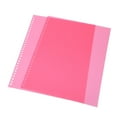 thumbnail image 2 of 50 protectores de hojas A4 de 30 agujeros, cubiertas de encuadernación reutilizables, flexibles, esmeriladas, translúcidas, impermeables, para presentaciones de informes, color rojo, 2 of 5