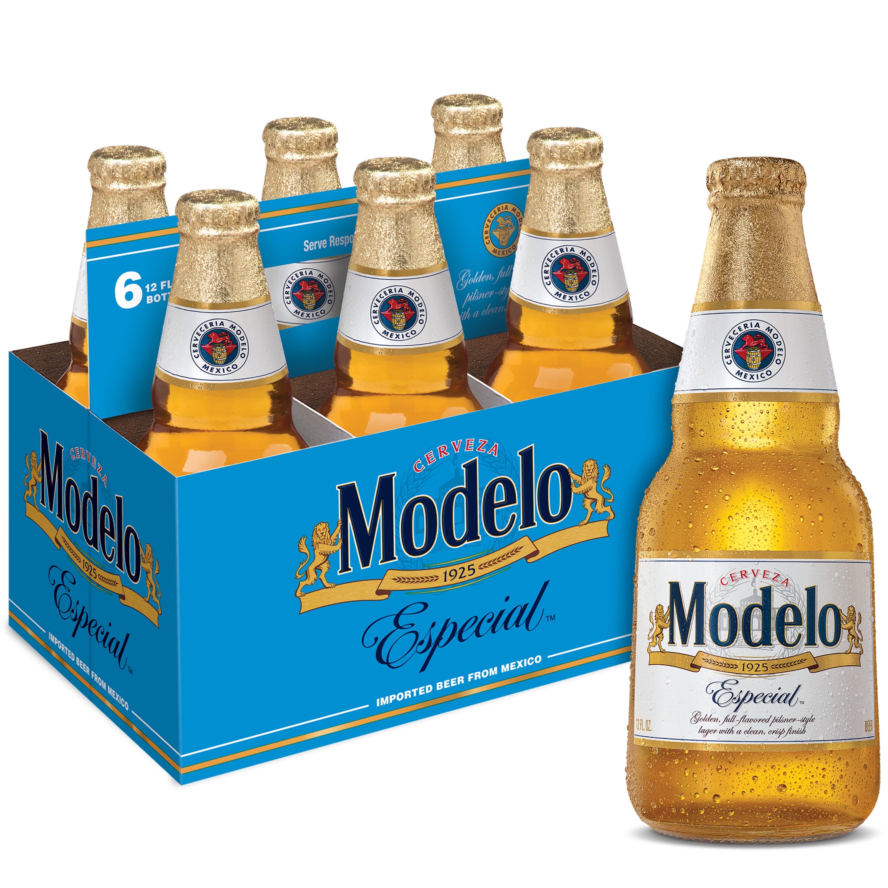 Modelo Especial Mexican Lager Beer, 6 Pack, 12 fl oz Bottles, % ABV -  