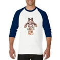thumbnail image 1 of Artix - Mens Raglan Sleeve Baseball T-Shirts - Giraffe, 1 of 5