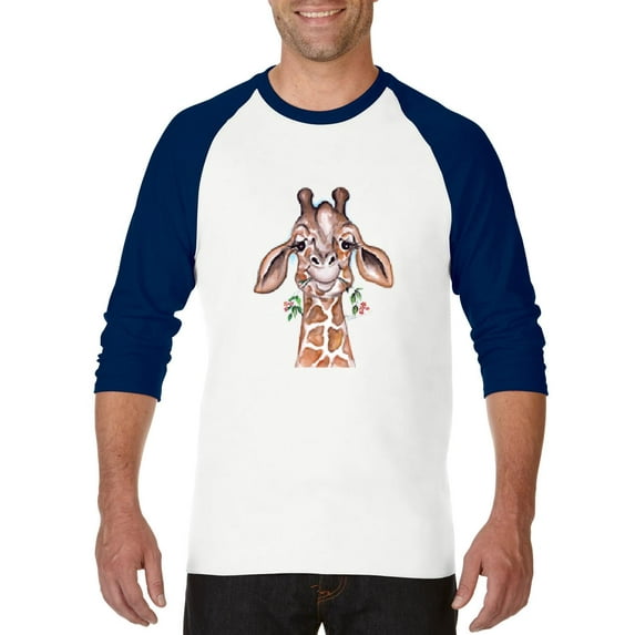 Artix - Mens Raglan Sleeve Baseball T-Shirts - Giraffe
