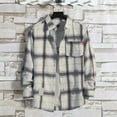 thumbnail image 2 of JGNGSHN Long Sleeve Plaid Shirt for Men Button Down Casual Loose Fit Flannel Spring Fall Lapel Shirts with Pocket, 2 of 4