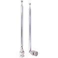 thumbnail image 1 of (2 Pack) Bnc Radio Antenna With Bnc Male Plug Connector Adapter Telescopic Stainless Steel Hf Vhf U, 1 of 3