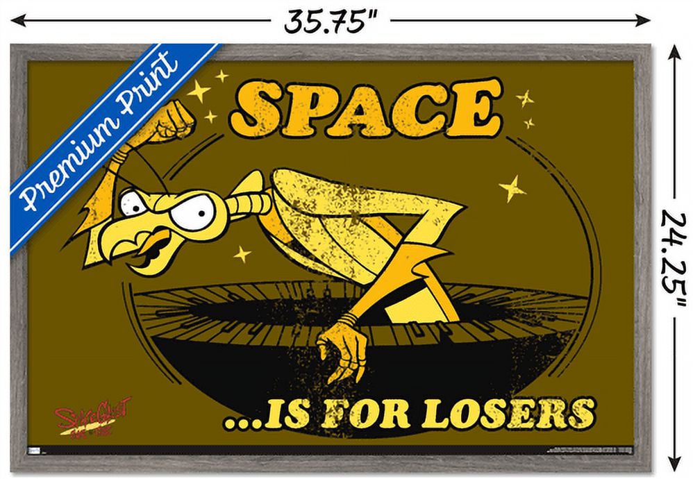 Space Ghost Coast to Coast - Space Is For Losers Wall Poster, 22.375" x 34", Framed