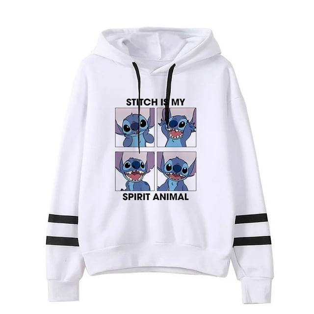 Y2k dibujos animados Disney Lilo y Stitch sudaderas divertidas mujeres Harajuku lindo Stitch Anime sudadera Manga ropa de calle Sudadera con capucha mujeres niños