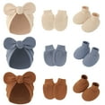 thumbnail image 5 of Soft Gloves Hand Mittens Nursery Hat Toddler Mitts Mittens Socks Hat Cotton Gloves Footwear for 0-2 Months, 5 of 9