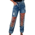 thumbnail image 1 of Gibobby Jeans dama cintura alta Pantalones vaqueros de pierna ancha para mujer, pantalones holgados con parte inferior de campana y cintura elástica de cintura alta(Azul oscuro,M), 1 of 5