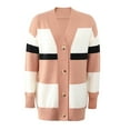 thumbnail image 2 of Pntutb moda mujer Casual cuello pico manga larga otoño suéter cárdigan blusa tops Pntutb Pntutb-5991, 2 of 9