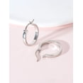 thumbnail image 2 of Limerencia G23 Pure Titanium Hypoallergenic Hoop Earrings for Women Sensitive Ears (20mm, Silver), 2 of 7