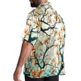 thumbnail image 3 of Tree Men's Short Sleeve Hawaiian Shirt Button Down Poplin Beach Casual Printed Unisex Summer Tops, 3 of 6