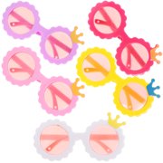 FOMIYES 5Pairs Doll Sunglasses for Children in Rose Red Red Lenses for Birthday and Childrens Day