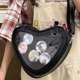thumbnail image 3 of Guardurnaity Bolso bandolera de gran capacidad con diseño de corazón para estudiantes universitarios japoneses, con correa ajustable y múltiples Bolsas de mensajero y de hombro rosa, 3 of 6