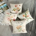 thumbnail image 2 of Throw Pillow Covers Home Decor Set of 4 Pink Flower Rose Leaves Floral Pillow Cases Decorative 18 x 18 Inches Outdoor Cushion Couch Sofa Pillowcases, 2 of 6