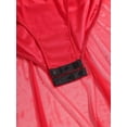 thumbnail image 7 of Aislor Women's Lyrical Dance Long Sleeve Asymmetrical Ballet Skirt Leotard Figure Skating Dress Burgundy M, 7 of 7