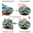 thumbnail image 2 of RYLABLUE Mermaid Set of 6 Round Coaster for Drinks, Absorbent Ceramic Stone Coasters Cup Mat with Cork Base for Home Kitchen Room Coffee Table Bar Decor, 2 of 5