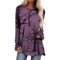 thumbnail image 2 of Costumes d'Halloween pour Femmes 2023 T-shirt à Col Rond Imprimé Halloween T-shirts à Manches Courtes Blouse Hauts Chemises Grande Taille pour Femmes en Liquidation, 2 of 5