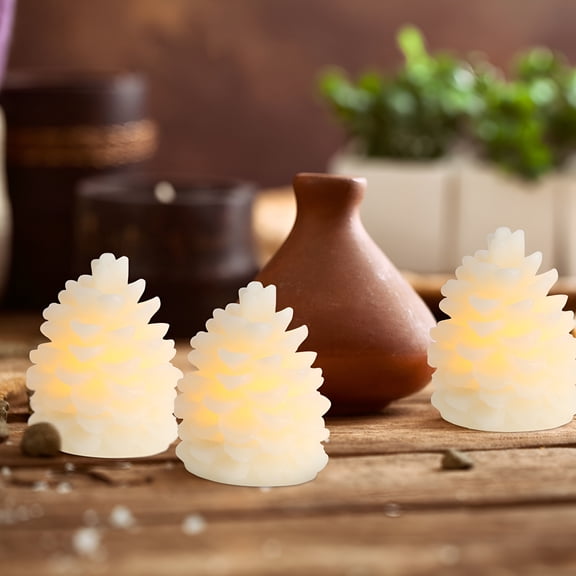 HIBIBUD Electric Candles Electronic Candle White 1Set