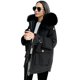 thumbnail image 1 of Parka con capucha de forro polar para mujer, chaquetas cálidas de invierno para exteriores, ropa de abrigo, 1 of 5