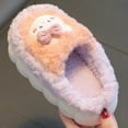 thumbnail image 5 of Hessimy Girl'S Fuzzy Fluffy Slippers Open Toe Cross Band Soft Plush House Slippers Kids Slippers Cow Slippers Toddler Slippers Cartoon Warm Slippers Indoors Bedroom Non Slip Soft ( Red,2), 5 of 8