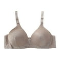 thumbnail image 5 of Lixiuxyad Wirefree Bras For Comfortable Support NonPadded Underwire Everyday TShirt Bra Soft Cup Full Coverage,Bras for Women Gray 42, 5 of 6